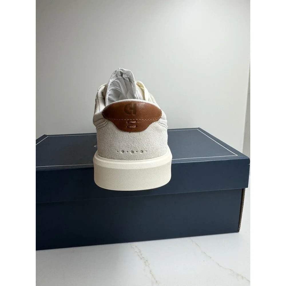 Cole Haan Grand Crosscourt Hingham Beige Suede Lace-Up Sneakers US 10 D